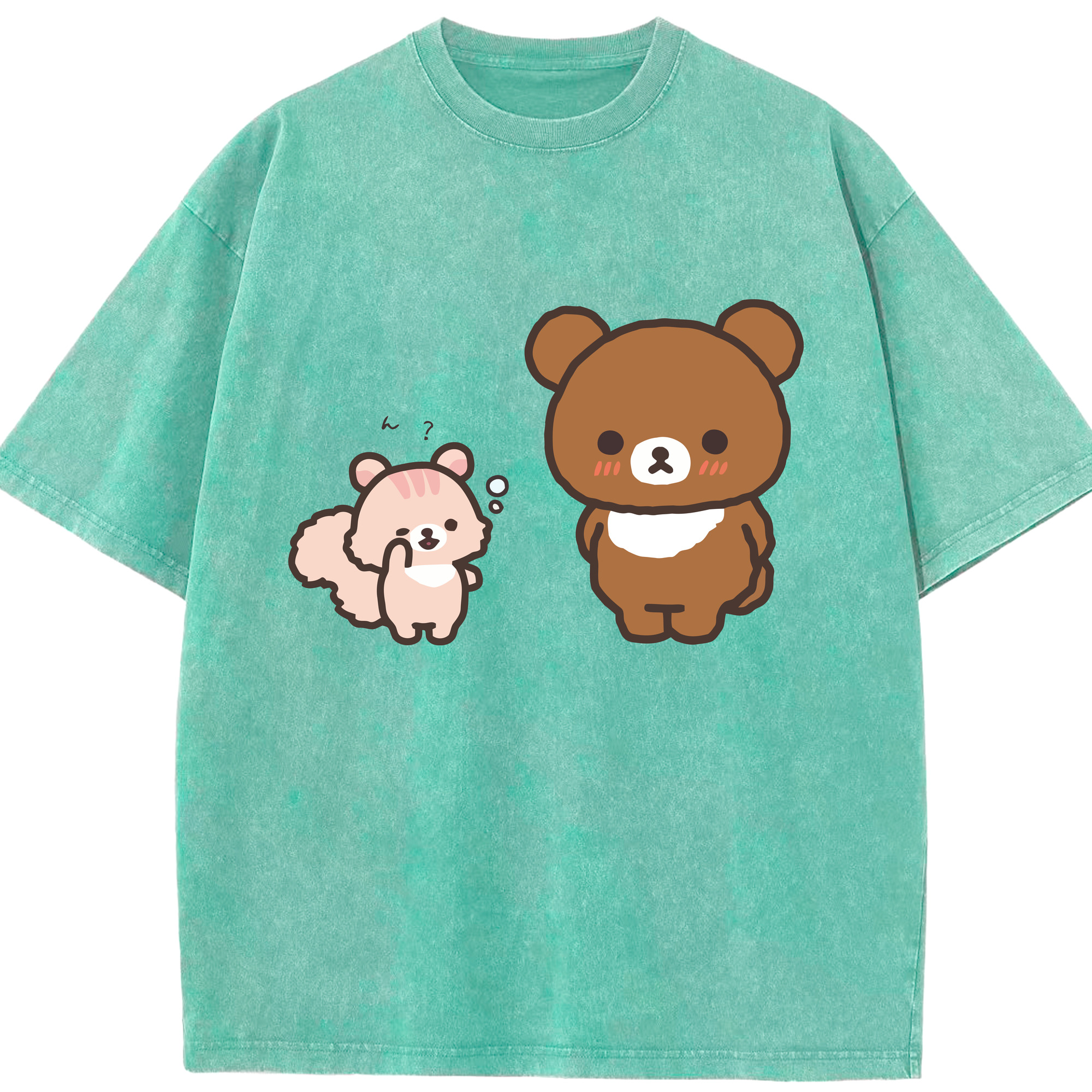 （画像用） リラックマ リラックマ キイロイトリ Rilakkuma Korilakkuma Kiiroitori 綿100% ヴィンテージ風 半袖Tシャツ（フロントプリント）